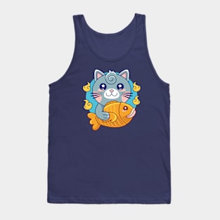 Cat and Taiyaki Kawaii Tank Top